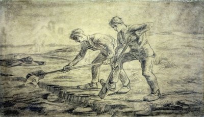 The Diggers at the Van Gogh House in Cuesmes by Vincent van Gogh